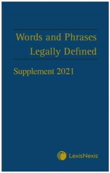 Words and Phrases Legally Defined 2021 Supplement