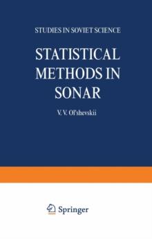 Statistical Methods in Sonar