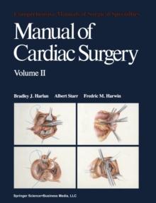 Manual of Cardiac Surgery