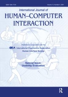 Usability Evaluation : A Special Issue of the International Journal of Human-Computer Interaction