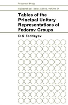 Tables of the Principal Unitary Representations of Fedorov Groups : The Mathematical Tables Series