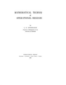 Mathematical Techniques of Operational Research