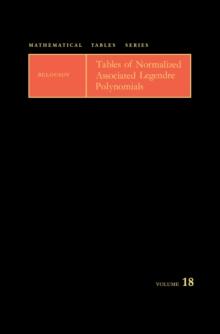 Tables of Normalized Associated Legendre Polynomials : Mathematical Tables Series