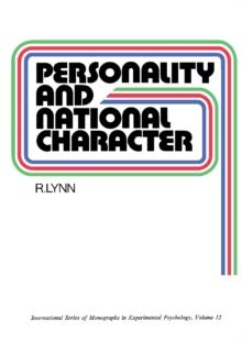 Personality and National Character : International Series of Monographs in Experimental Psychology