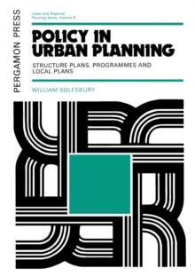 Policy in Urban Planning : Structure Plans, Programmes and Local Plans