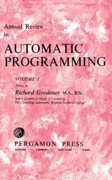 Annual Review in Automatic Programming : International Tracts in Computer Science and Technology and Their Application, Vol. 2