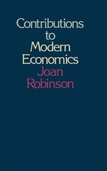 Contributions to Modern Economics