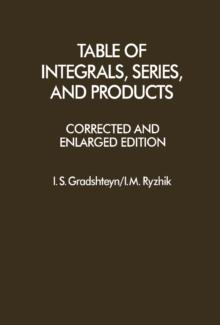 Table of Integrals, Series, and Products