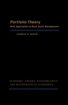 Portfolio Theory : With Application to Bank Asset Management