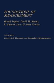 Foundations of Measurement : Volume 2