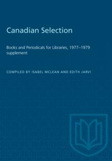 Canadian Selection : Books and Periodicals for Libraries, 1977-1979 supplement