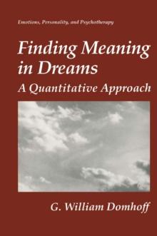 Finding Meaning in Dreams : A Quantitative Approach