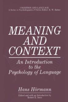 Meaning and Context : An Introduction to the Psychology of Language