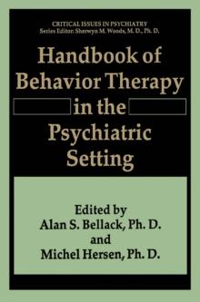 Handbook of Behavior Therapy in the Psychiatric Setting