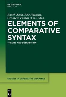 Elements of Comparative Syntax : Theory and Description