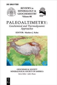 Paleoaltimetry : Geochemical and Thermodynamic Approaches