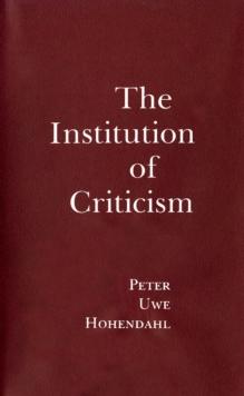 The Institution of Criticism