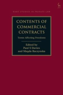 Contents of Commercial Contracts : Terms Affecting Freedoms