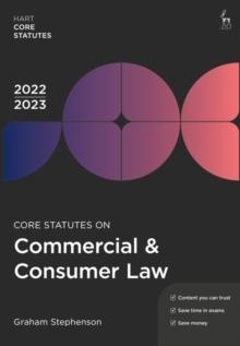 Core Statutes on Commercial & Consumer Law 2022-23