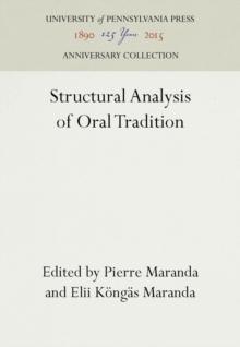 Structural Analysis of Oral Tradition