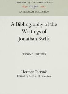 A Bibliography of the Writings of Jonathan Swift