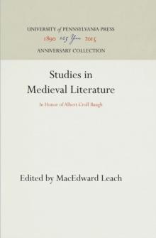 Studies in Medieval Literature : In Honor of Albert Croll Baugh