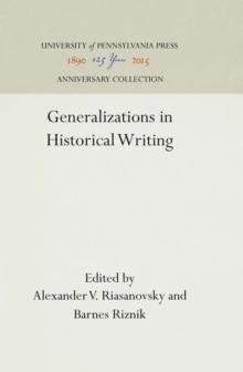 Generalizations in Historical Writing