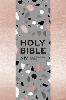 NIV Pocket Rose Gold Terrazzo Soft-tone Bible With Zip