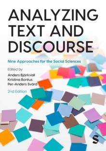 Analyzing Text and Discourse : Nine Approaches for the Social Sciences