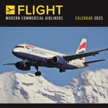 Flight, Modern Commercial Airliners Square Wall Calendar 2025