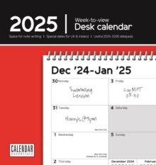 Essential Week-to-View Easel Desk Calendar 2025