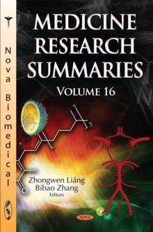 Medicine Research Summaries. Vol. 16