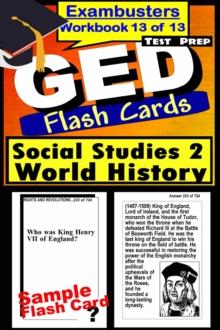 GED Test Prep Social Studies 2: World History Review--Exambusters Flash Cards--Workbook 13 of 13 : GED Exam Study Guide