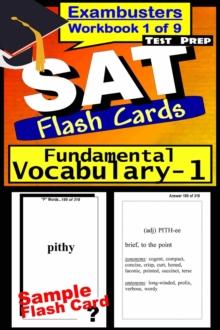 SAT Test Prep Essential Vocabulary 1 Review--Exambusters Flash Cards--Workbook 1 of 9 : SAT Exam Study Guide