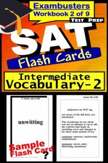 SAT Test Prep Intermediate Vocabulary 2 Review--Exambusters Flash Cards--Workbook 2 of 9 : SAT Exam Study Guide