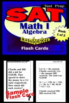 SAT Math Level I Test Prep Review--Exambusters Algebra Flash Cards--Workbook 1 of 2 : SAT II Exam Study Guide