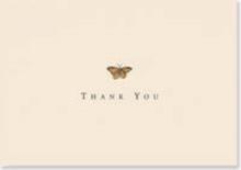 Thank You Notes Gold Butterfly