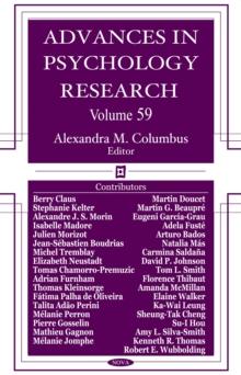 Advances in Psychology Research. Volume 59