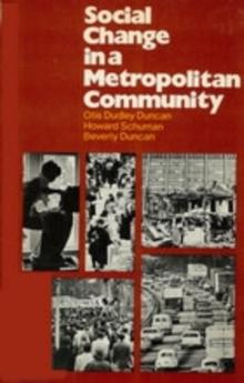 Social Change in a Metropolitan Community