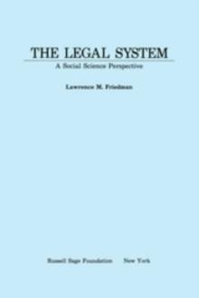 The Legal System : A Social Science Perspective