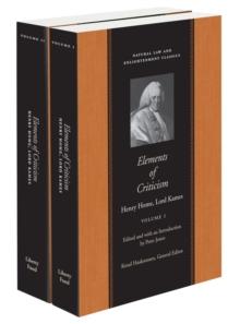 Elements of Criticism (2-vol set) : In Two Volumes