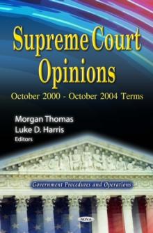 Supreme Court Opinions : October 2000 - October 2004 Terms