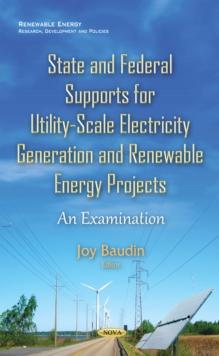 State and Federal Supports for Utility-Scale Electricity Generation and Renewable Energy Projects : An Examination