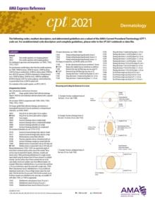 CPT 2021 Express Reference Coding Card: Dermatology