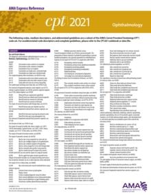 CPT 2021 Express Reference Coding Card: Ophthalmology