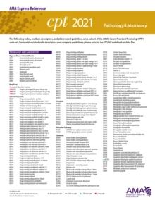 CPT 2021 Express Reference Coding Card: Pathology/Laboratory