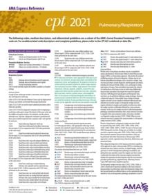 CPT 2021 Express Reference Coding Card: Pulmonary/Respiratory