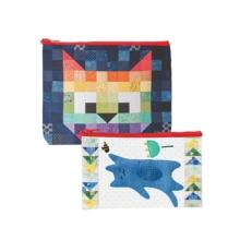 Patchwork Cats Eco Pouch Set