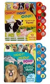 Farm and Wild Animal 10 button sound books: 2 BOOK PACK : Let's Listen to the Animals Around the World!/Let's Listen on the Farm!