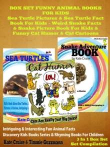 Sea Turtle Pictures & Sea Turtle Fact Book For Kids - Weird Snake Facts & Snake Picture Book For Kids & Cat Humor: 3 In 1 Box Set Kid Books With Animals : Discovery Kids Books & Rhyming Books For Chil